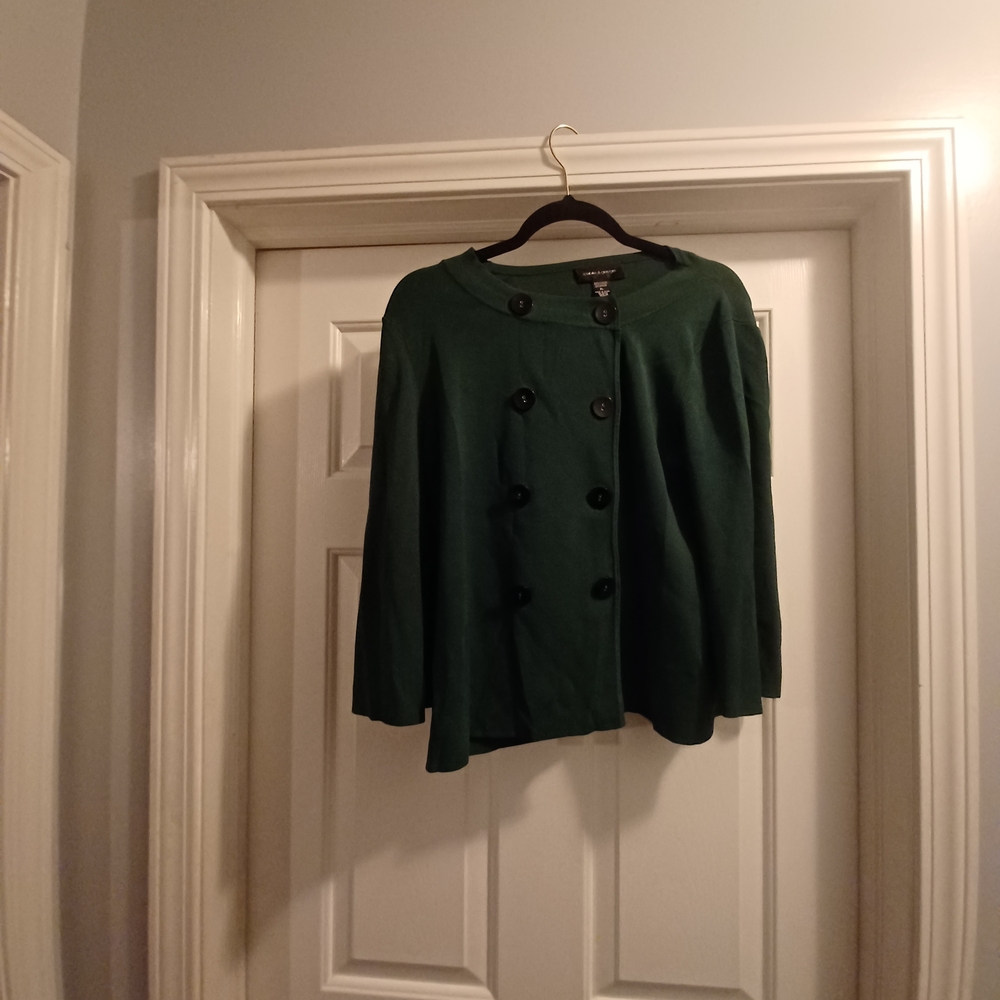 Women's Green Double-Breasted Jacket